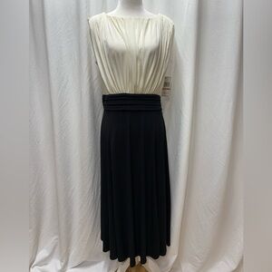 Sangria black and white midi-length dress NWT size 12